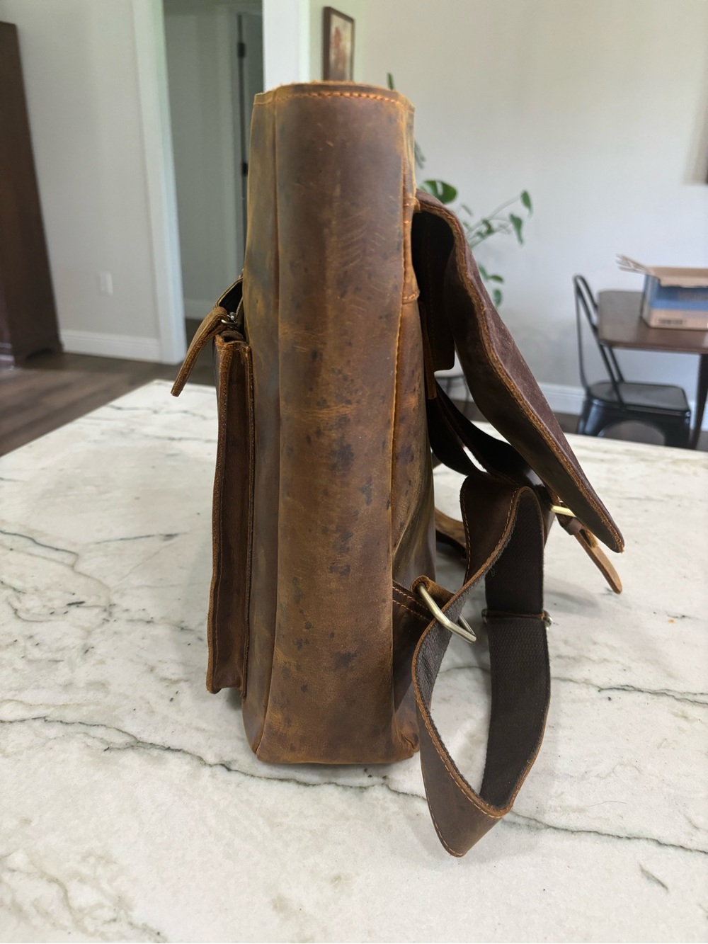 Leather laptop backpack “Eiken” - Picture 7 of 14